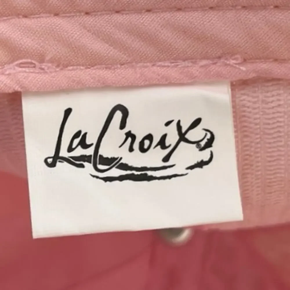 La Croix Pink Corduroy Soda Can Cherry Embroidered Adjustable Baseball Cap Hat S